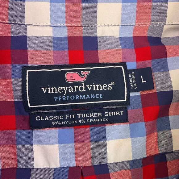Vineyard Vines Performance Men's Large Tucker Long Sleeve Button Down Shirt Red - Picture 6 of 7